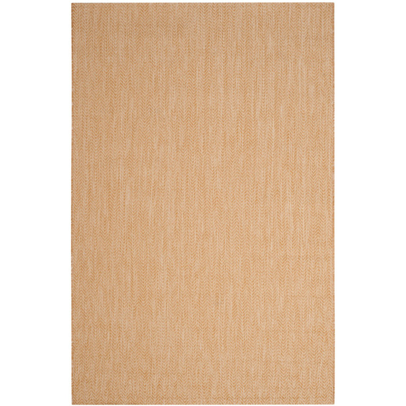 Arneshia Beige Indoor/Outdoor Area Rug, Rectangle 6' x 8', Beige