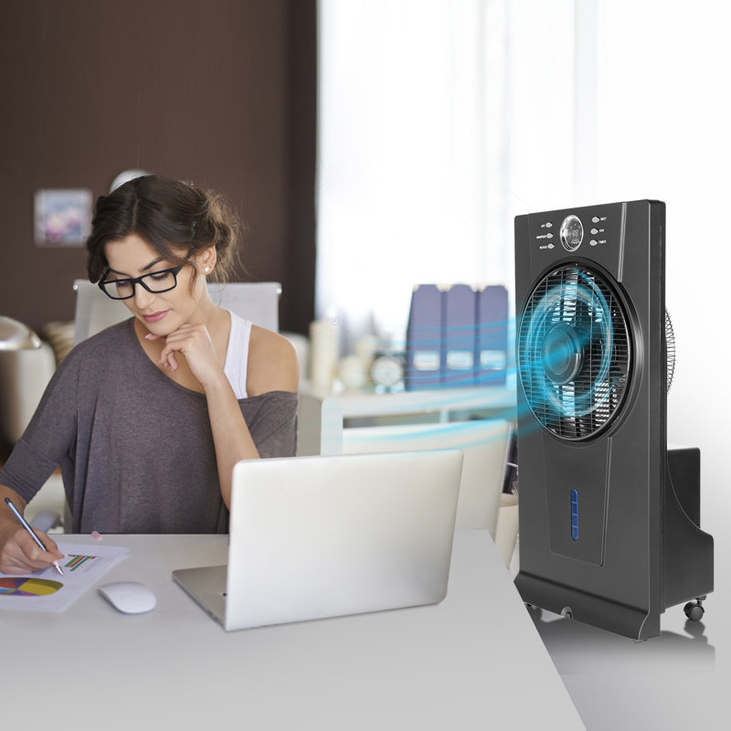 2.5L Misting Fan Water Tank and Humidifier with Remote Control, 3 Speed Settings
