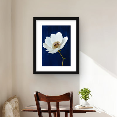 Lumineux sur fond bleu - Fleurs, décor de salle de bain