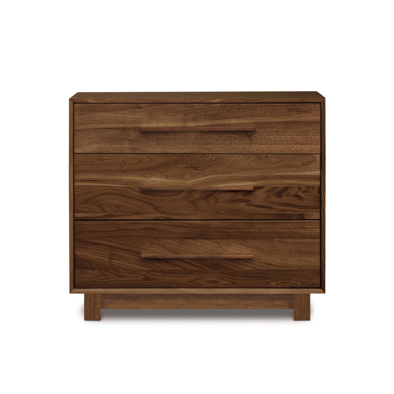 Sloane 3 - Drawer Solid Wood Dresser, Natural Walnut
