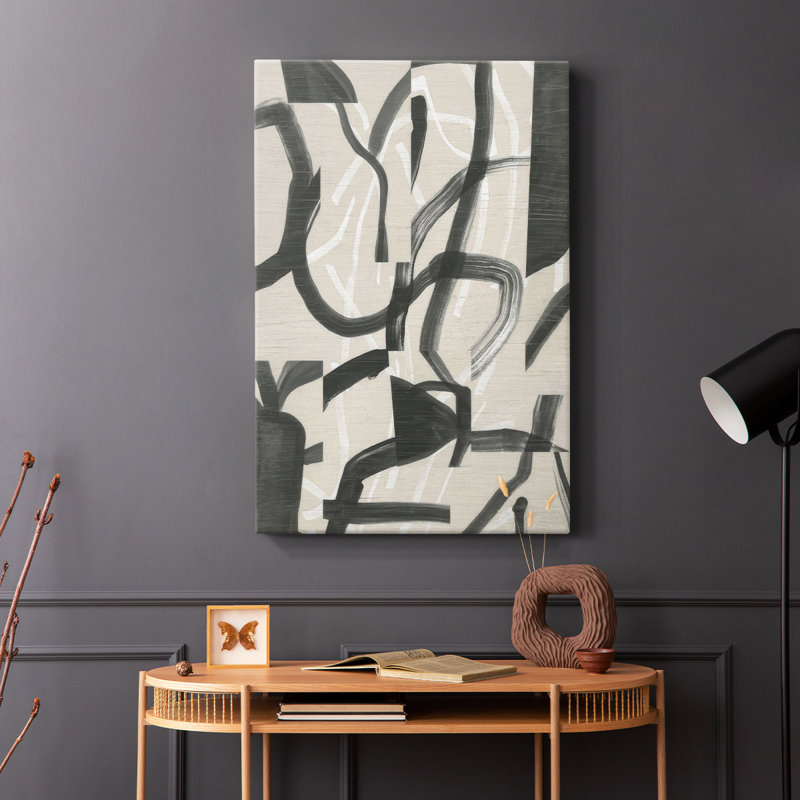 Ink Maze II -Gallery Wrapped Cavas, 60" H x 40" W