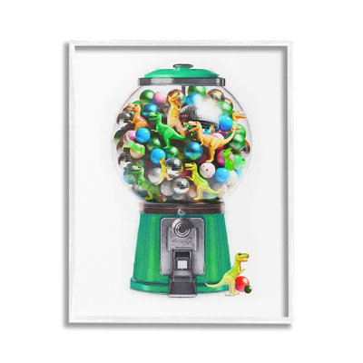 Dinosaur Candy Dispenser  Framed Giclee Art by Amanda Greenwood