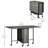 Mobile Folding Table Folding Kitchen Table Extendable Dining Table With 6 Wheels And Storage Rack