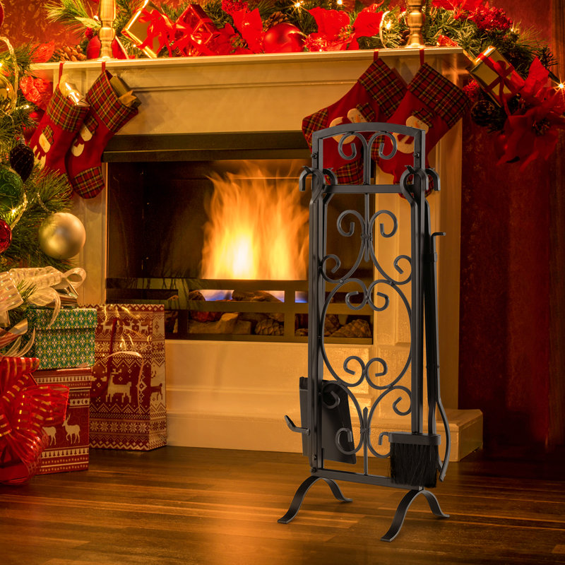 Alyssha Steel Fireplace Tool Set