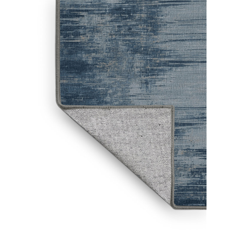Tapis abstrait gris lavable à la machine, Rectangulaire 2 pi x 3 pi