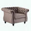 Fauteuil club Chesterfield - capitonné et clouté