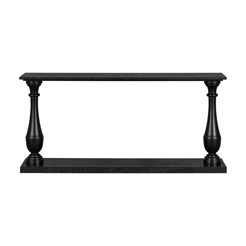 Vintage Sofa Table Console Table With Luxurious Pine Veneer And Elegance Vase-Leg Design,For Living Room Study Room Entryway Bedroom