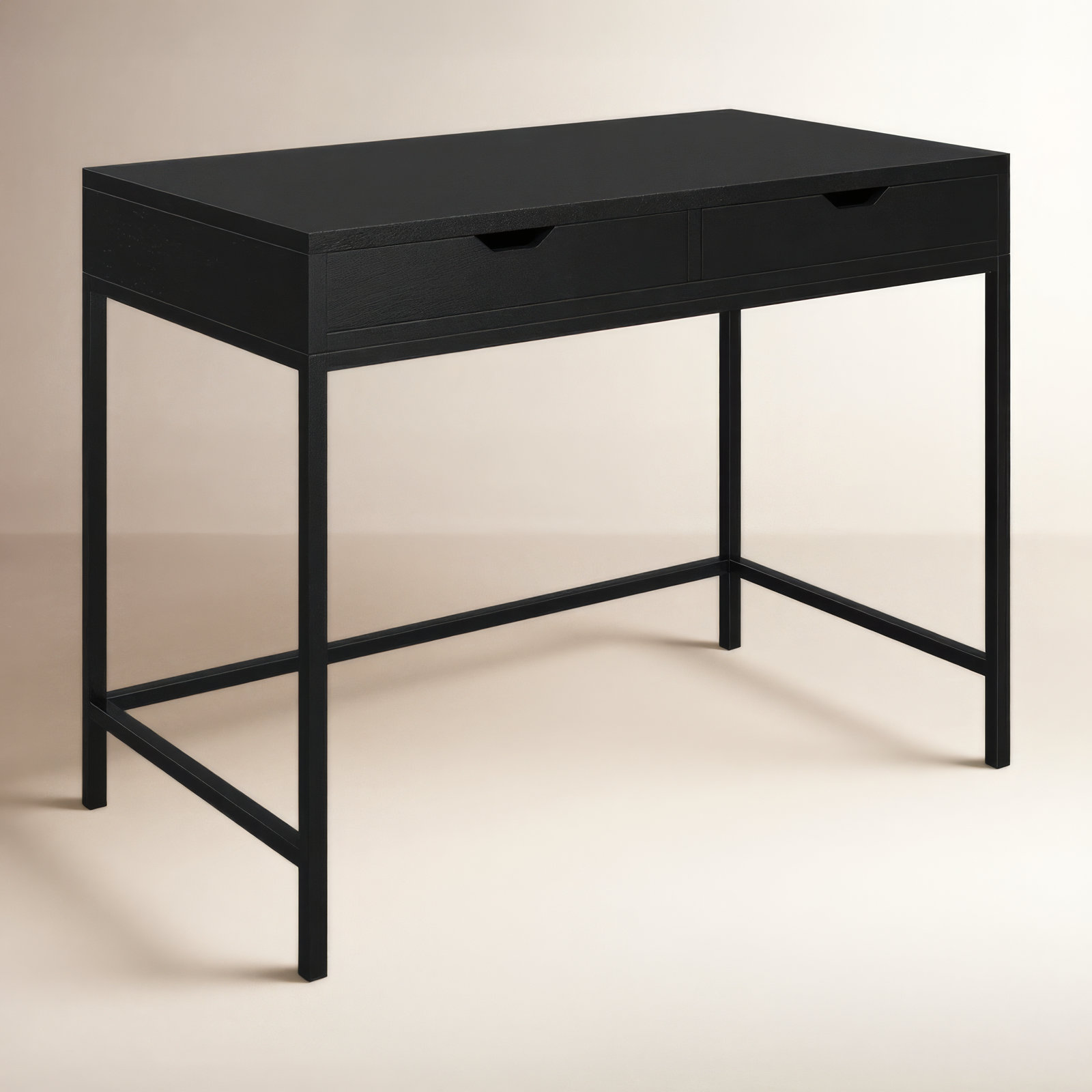 Aerne 40" Mahogany Writing Desk, Black