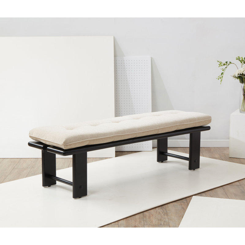 Banc rembourré Parkston, Noir
