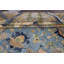 Tapis bleu à motif végétal