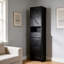 Armoire de rangement 65,5 po Black Farmhouse