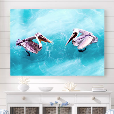 «Mccutchen Pelican Couple», impression sur toile tendue