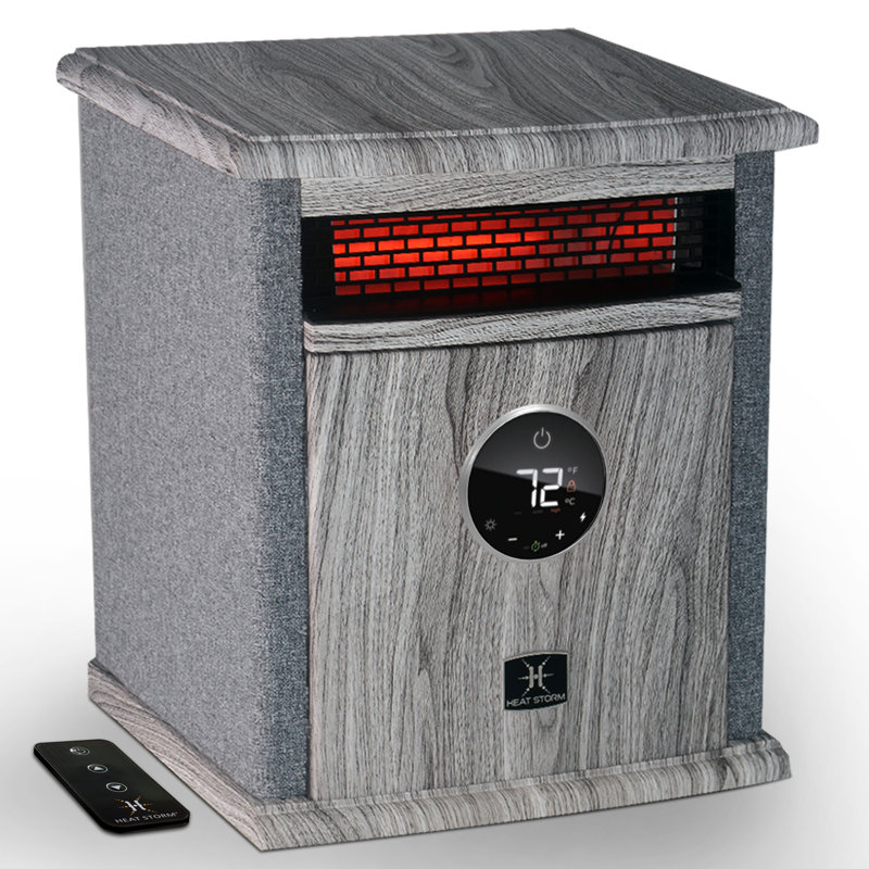 Gray Electric Infrared Convection Heater with Thermostat