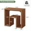 Table de bout ferme en U en bois de sapin massif-133235893