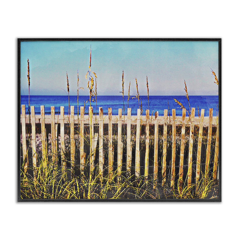 Reproduction d'art giclée sur la plage en Floride par Bill Carlson, Giclée encadrée noir minuit, H 16 po x l 20 po