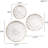 Distressed White Floral Wall Art - Medallion Trio, Wood, 3, Natural+White, 13.75", 11.75", 9.75" , Indoor, Charming Style Wood Decor 3 , Natural Color, Indoor Use Only, Vintage Inspired Design,