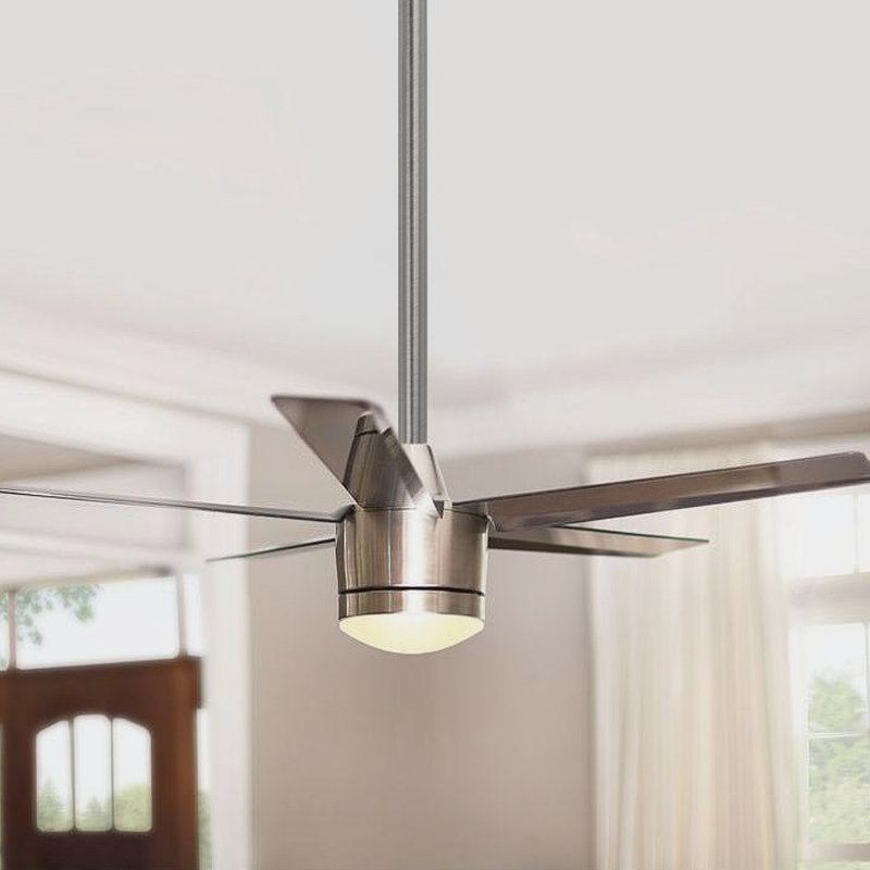 Tige de ventilateur de plafond, H 24 po x l 0,5 po x P 0,5 po, Nickel brossé