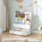 Bookshelf 4-tier Bookshelf with 2 Fabric Drawers, Metal Bookshelf and Toy Storage