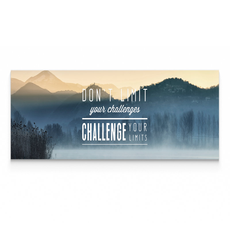 " Challenge Your Limits " Oil Print, 8" H x 24" W x 1.5" D