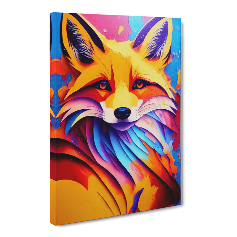 Fox Pouring - Wrapped Canvas, 50cm H x 35cm W x 3cm D