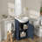 Drum-shaped basin design standalone single vanity set-346653175