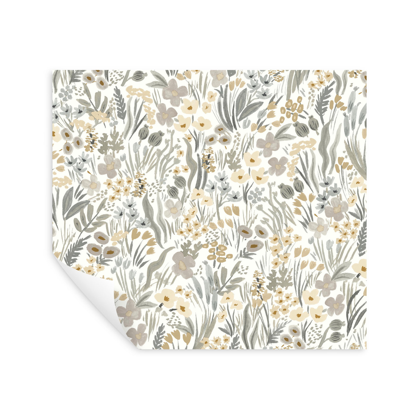 Lea Peel & Stick Wallpaper, Gray/White