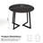 36''Modern Round Dining Table With Stable Cross Leg Base For Small Spaces And Kitchen-1494955438