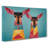 Two Deer Abstract - Wrapped Canvas Print-620314375