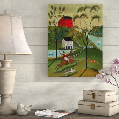 « ocean fox hunt », reproduction de peinture à l’acrylique sur toile tendue