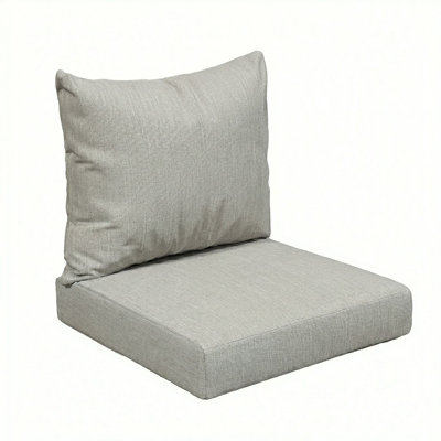 Sunbrella Outdoor Solid Knife Edge Deep Seating Pillow and Cushion Set