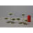 Two Sets Of Candle Holders Made Of Enameled Metal Size: 8" X 5" X 6"H