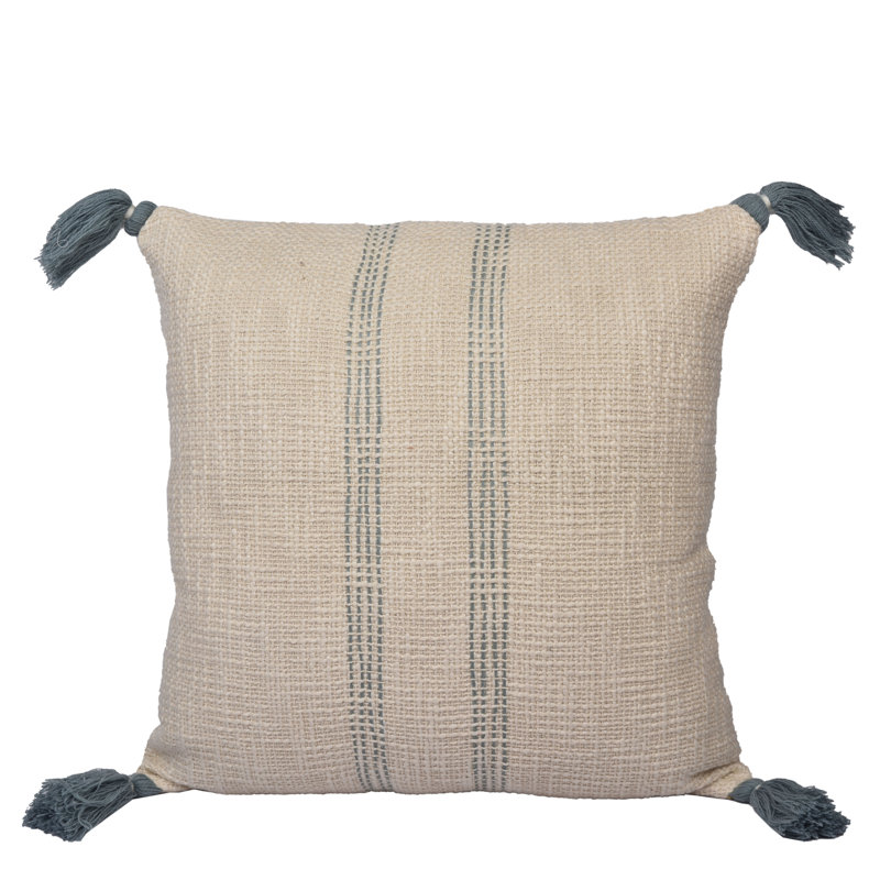Ardenmead Hand Made Embroidered Throw Pillow, Sky Blue