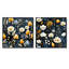 Medford - Ensemble de 2 collages carrés botaniques abstraits-101853457-101853451