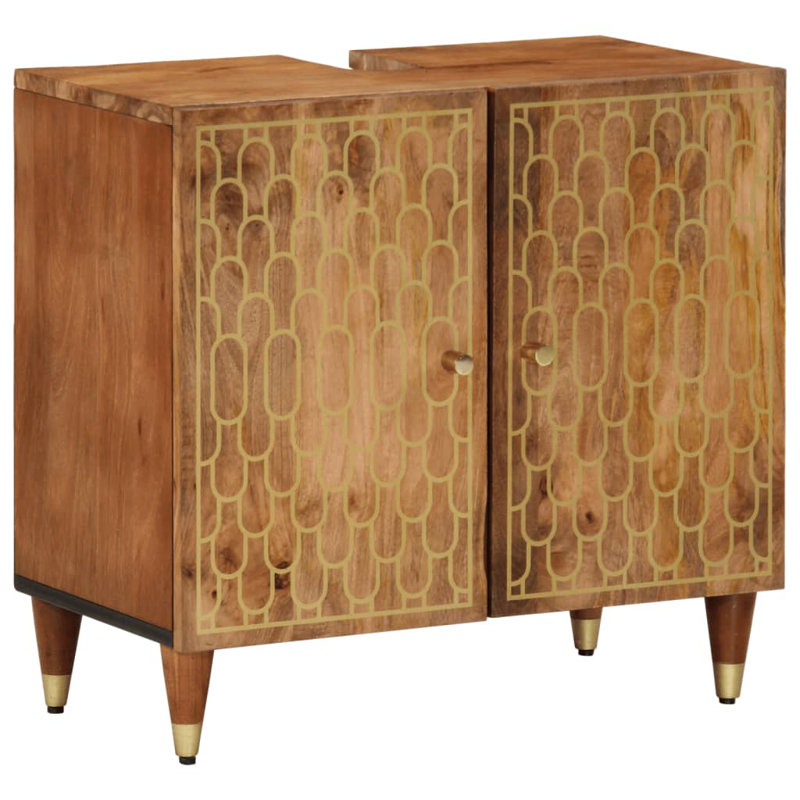 62cm Bathroom Vanity Base Only, Honey Brown