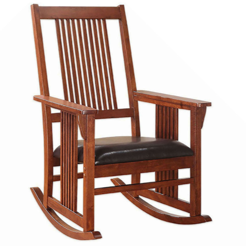 Chaise berçante Drouin avec dossier à lattes