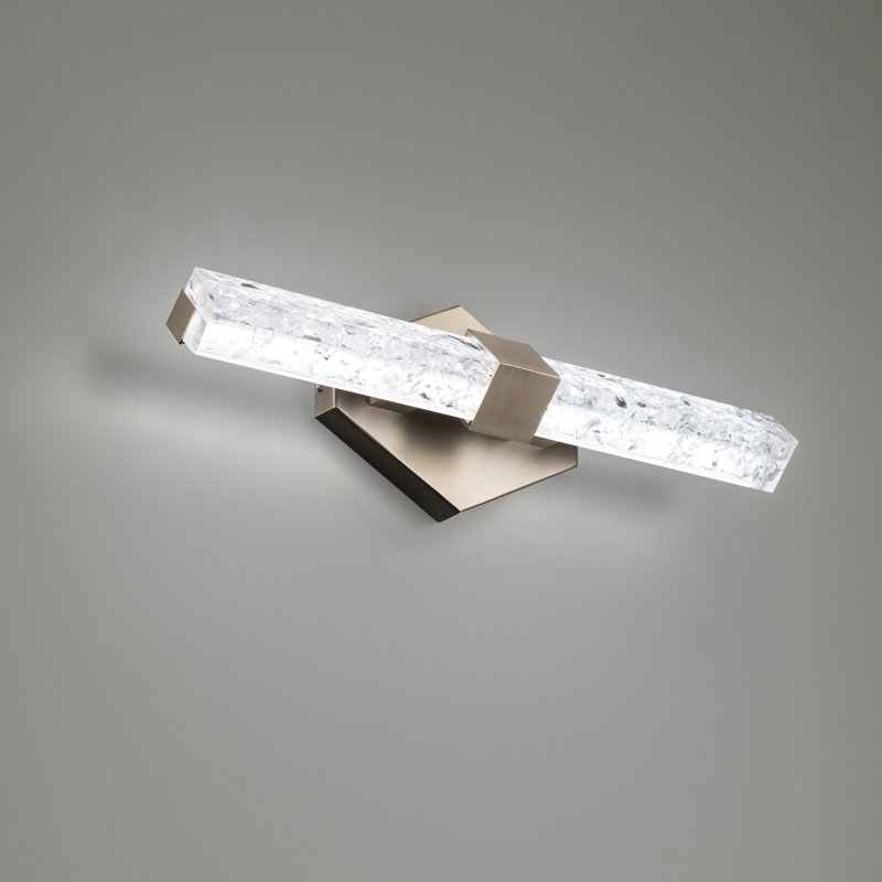 Regal Artisan Crafted Crystal LED Vanity Light in Brushed Nickel