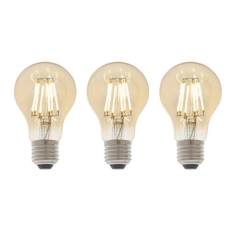6W E27 ES A60 Amber GLS LED Dimmable Bulb - 540lm 2500K Warm White