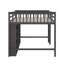 Lit mezzanine double avec 8 tablettes ouvertes-157930013