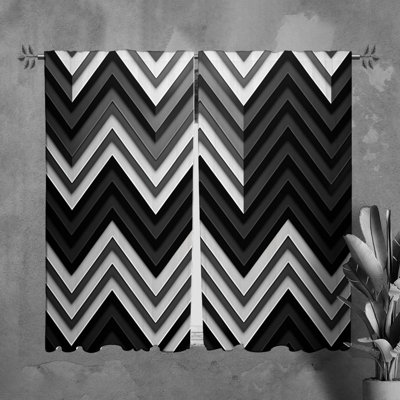 Paire de rideaux obscurcissant en polyester Aneek