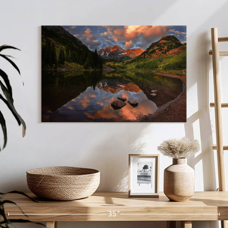 Alvord Maroon Bells Mountain Lake, H 16 po x l 24 po