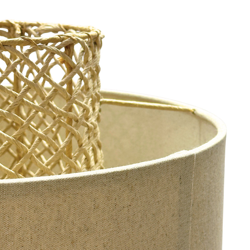 Cusack - 63" Floor Lamp - Natural Rattan Finish