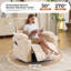 Fauteuils inclinables électriques avec appui-tête et accoudoirs réglables, avec fonctions de massage et de chauffage-295032906