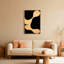 Ensemble de 1 tableau sur toile tendue, formes organiques abstraites-1104310163