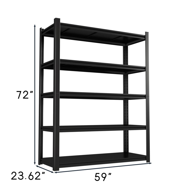 Metal Garage Storage Rack, Heavy-Duty Stainless Steel Moisture-Proof And Waterproof 5-Layer Adjustable Storage Shelving Unit.Designed For Warehouse Storage (food Pantries, Industrial Use)