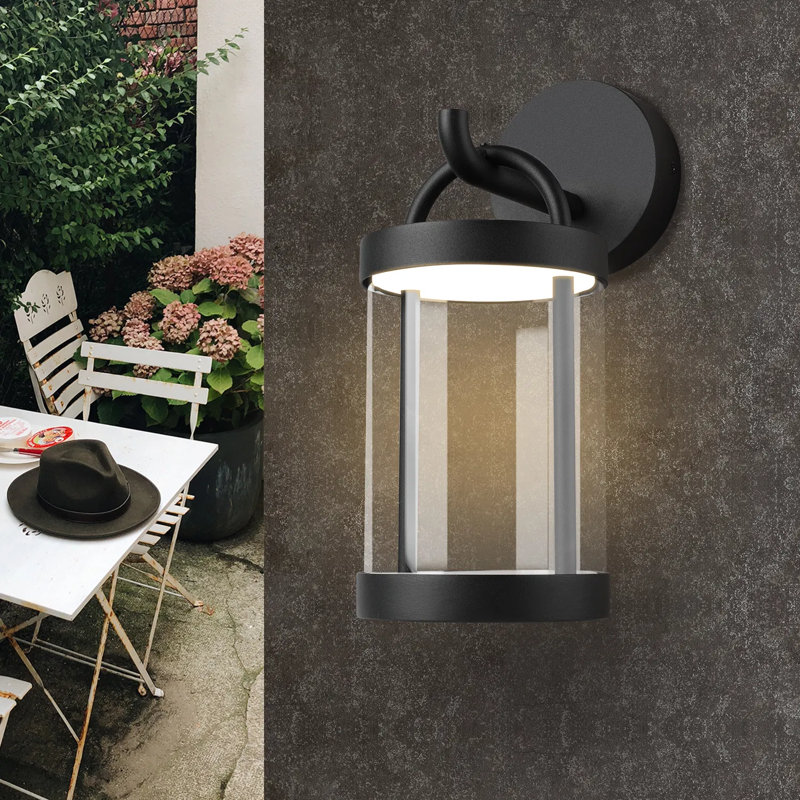 Round Outdoor Wall Sconce – Classic Ip65 Waterproof Led Wall Lantern, 12w Aluminum Exterior Light For Porch, Patio, Garden, And Entryway