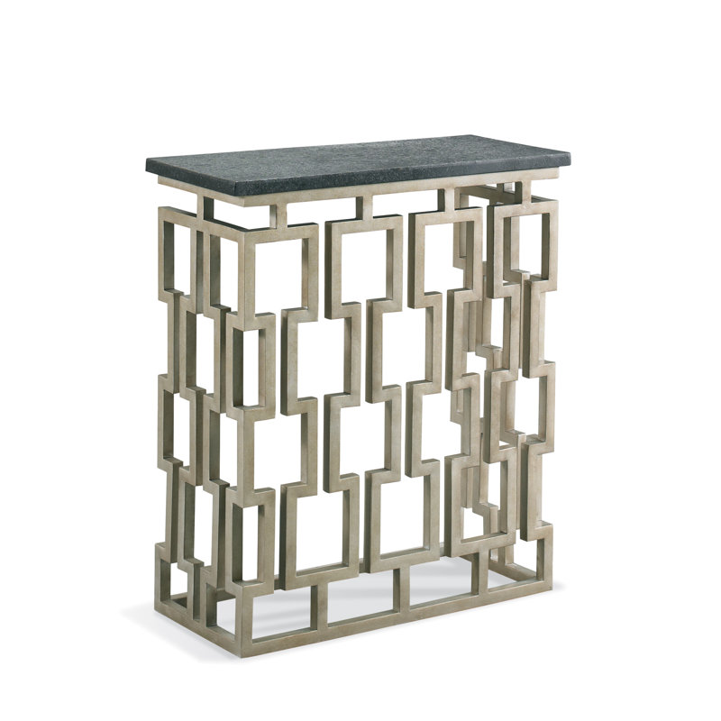 Chicklet 32'' Stone Top Console Table