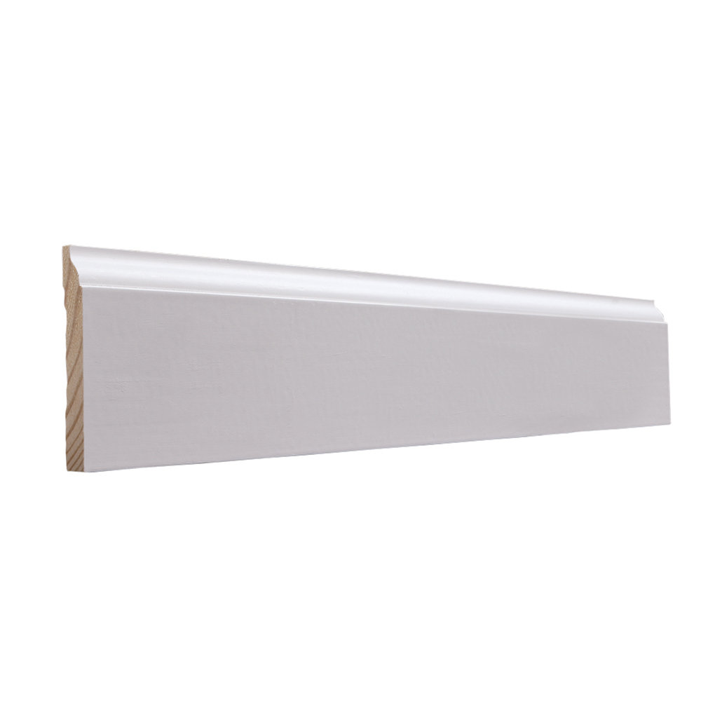 Metrie 916 X 3 14 X 08 Primed White Fingerjoint Pine Baseboard Wayfair 4917