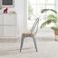 Honora Industrial Classic Metal Frame Wood Seat Dining Chair - Style Bold Colour Stackable Side Chair-191823159