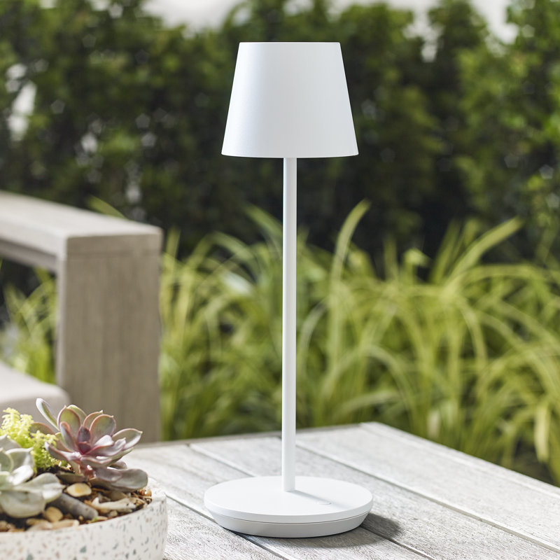 Nevis Accent Rechargeable Table Lamp, Matte White