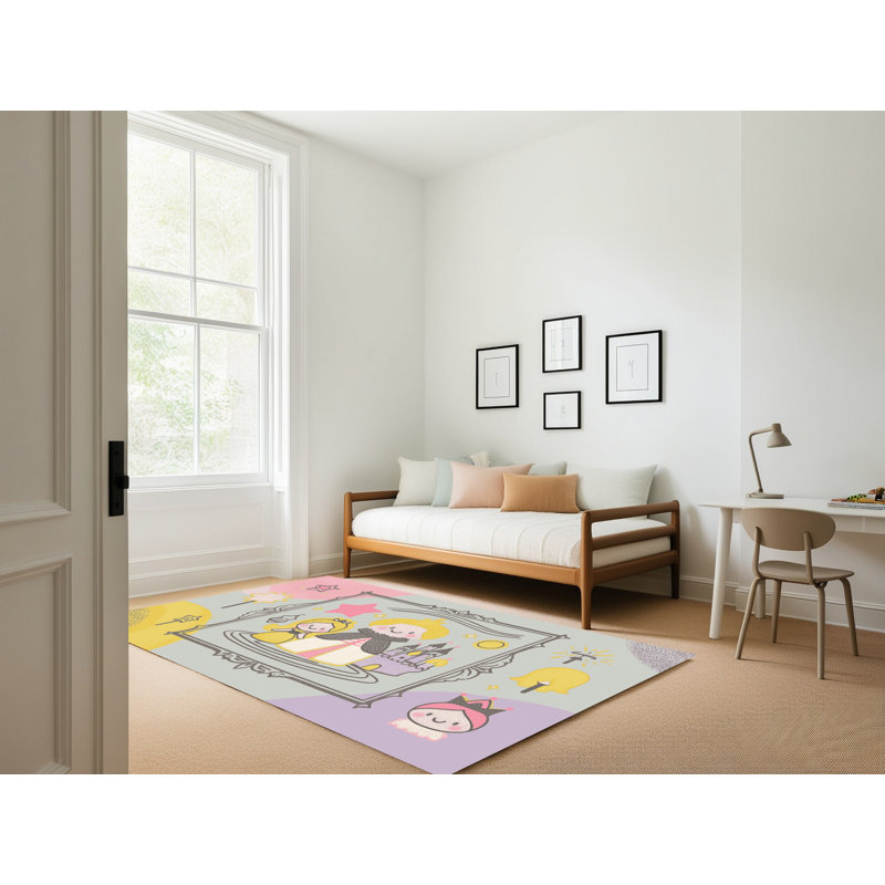 Tapis fantaisie East Urban Home, Rectangulaire 2 pi x 3 pi
